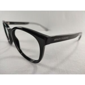 Armani Exchange AX 4050S 818611 Black Round Eyeglass Frames 54-19-140